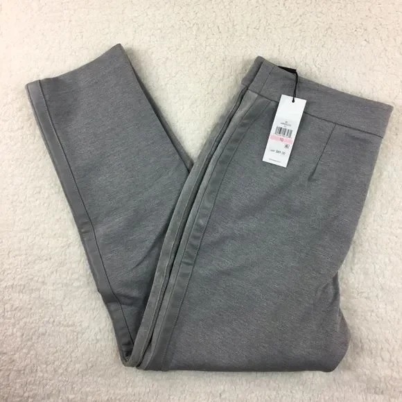 Calvin Klein Ankle Pants Faux Leather Stripe 10 - Picture 6 of 7